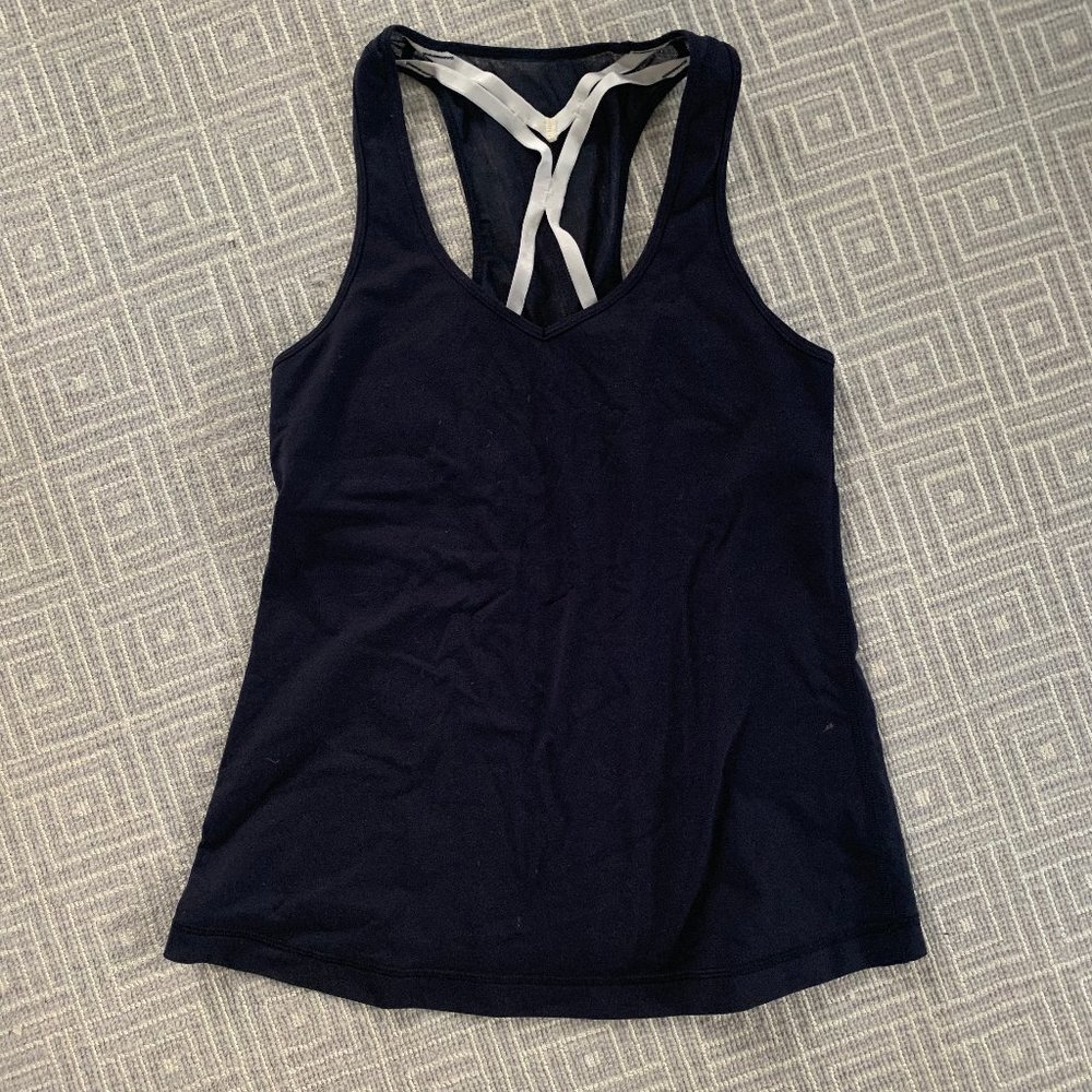 Lululemon Navy Blue Athletic Top